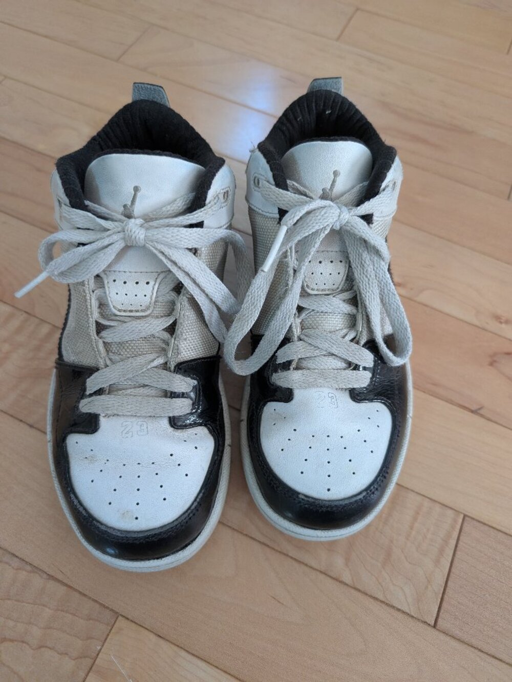Nike Kids Air Jordans Black and White. Size 3Y